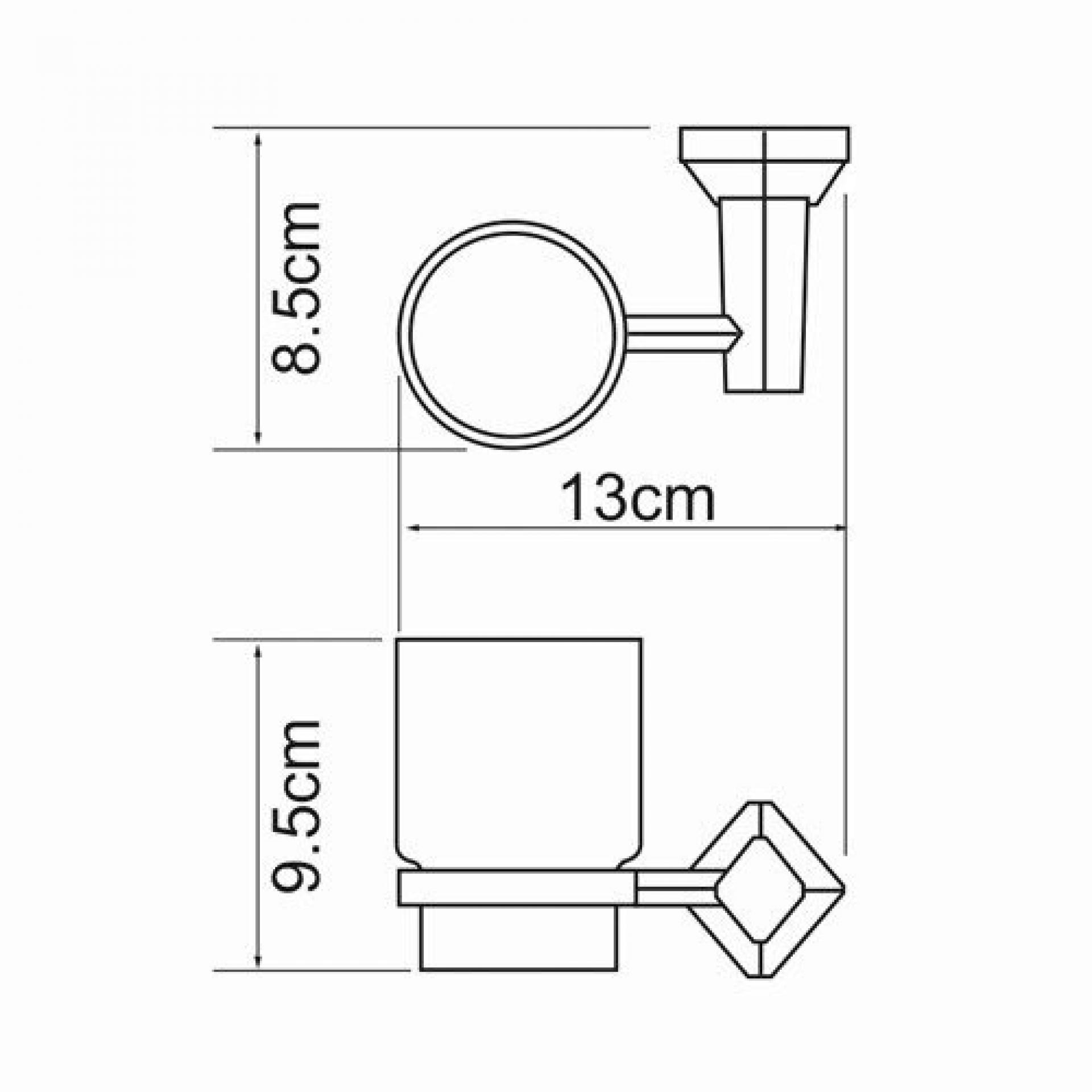 Стакан WasserKRAFT Aller K-1128C, хром