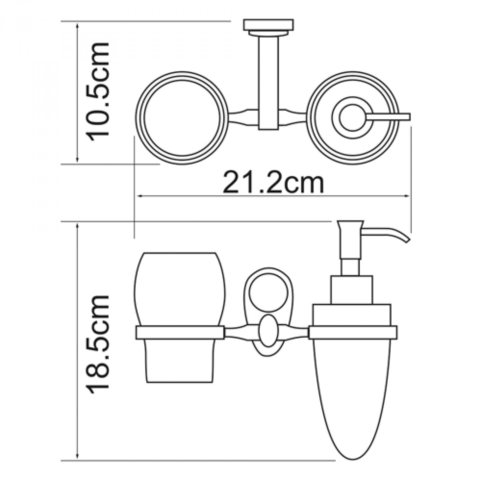 Держатель дозатора и стакана Wasserkraft Main 9289