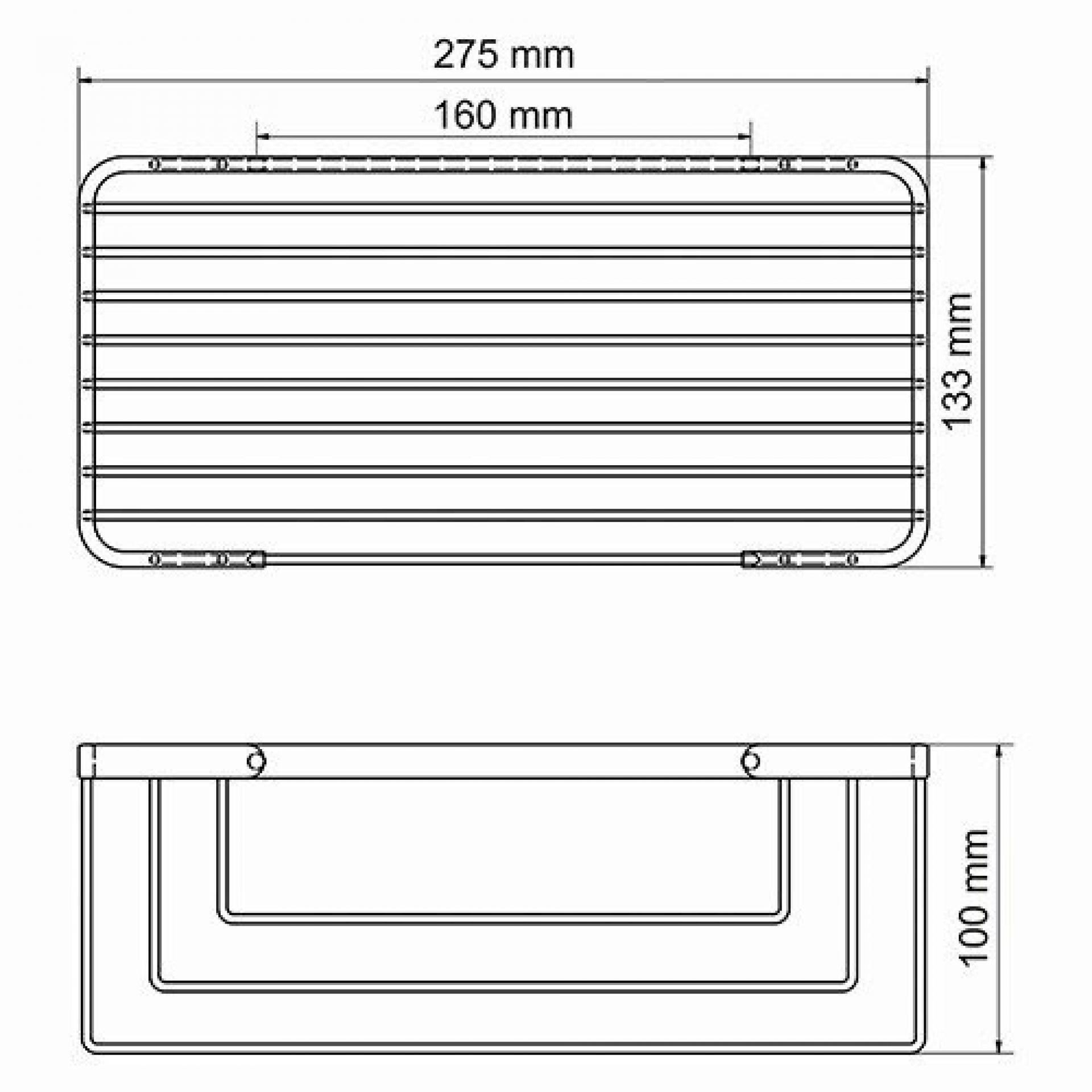 Полка WasserKRAFT K-71133, хром