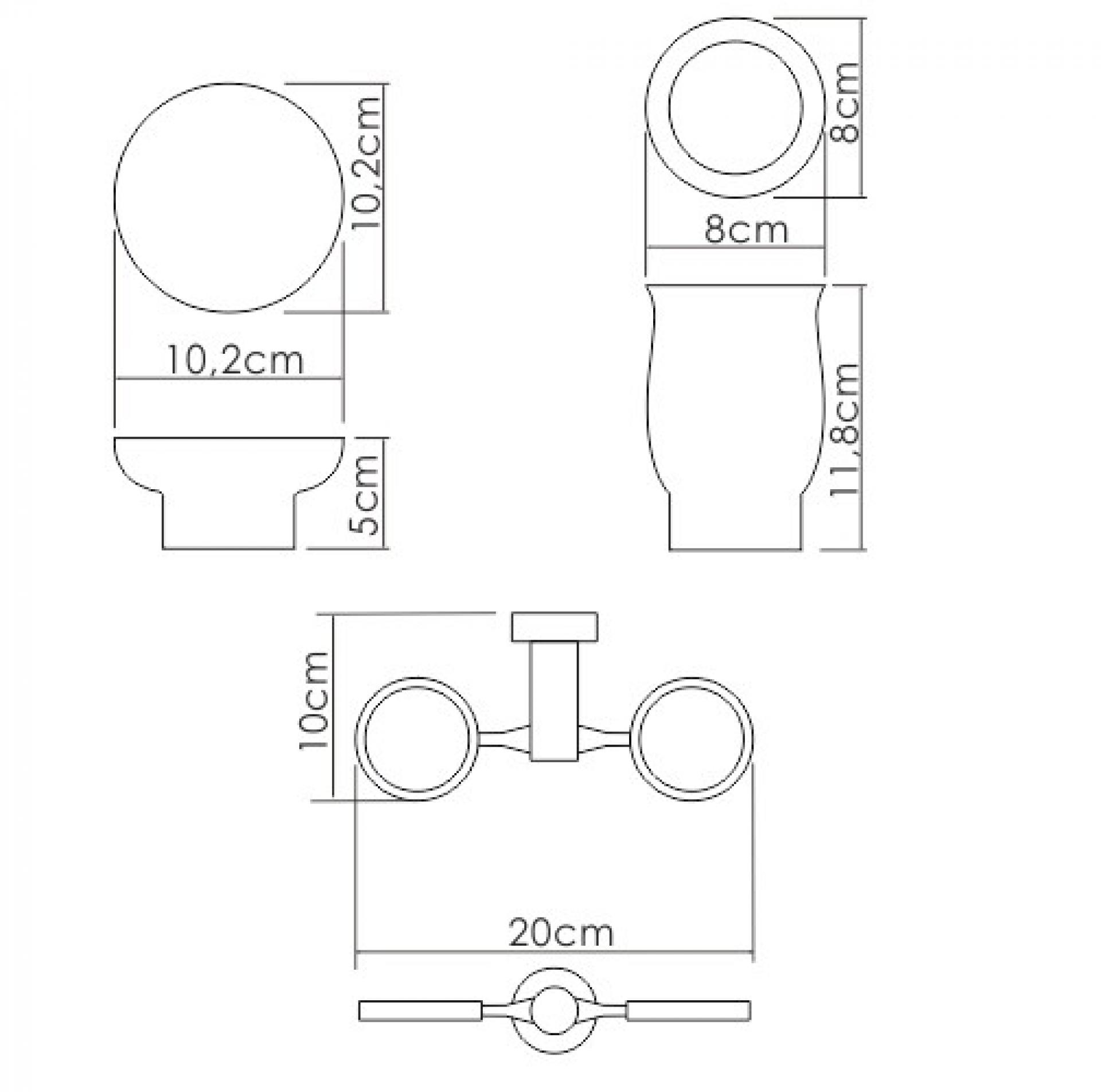 Держатель стакана и мыльницы WasserKRAFT K-24126, белый/хром