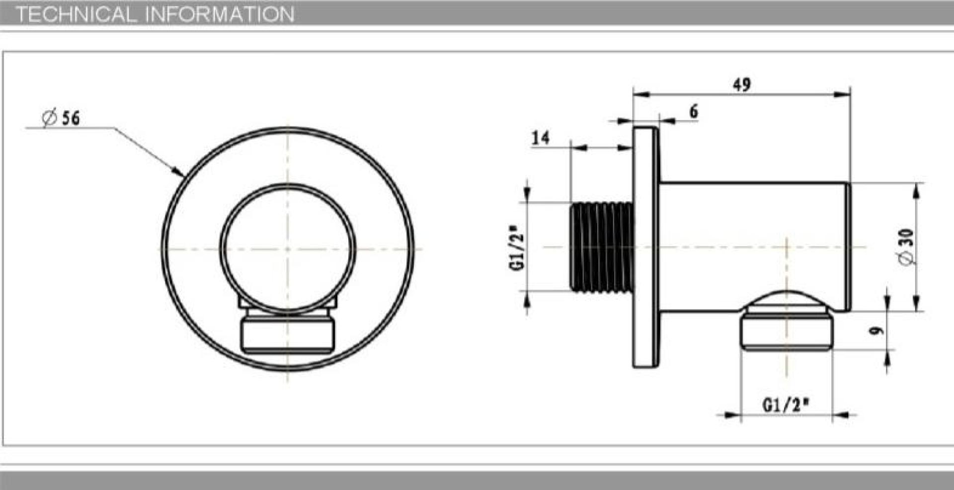 Подключение для душевого шланга Villeroy & Boch Universal TVC000456000K5