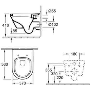 Инсталляция Grohe с унитазом Villeroy&Boch Omnia Architectura 5684 H101/38775001/98M9 C101, сиденье микролифт, комплект