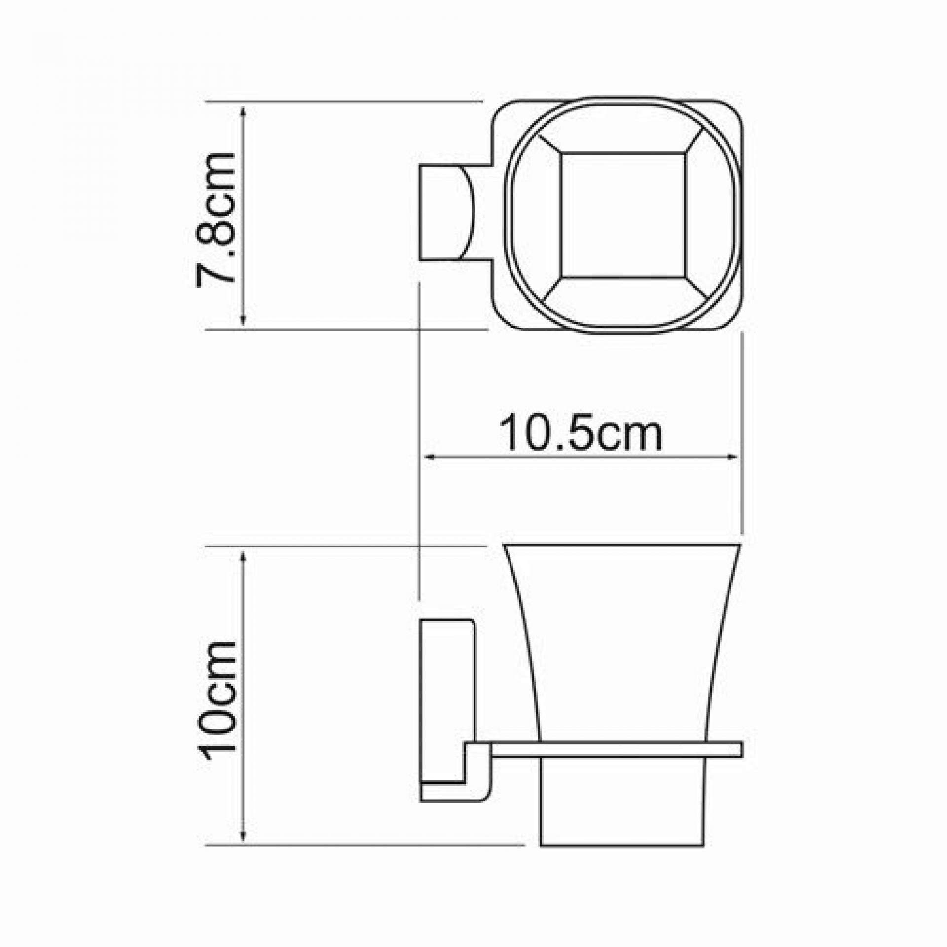 Стакан WasserKRAFT Kammel Leine K-5028W, белый