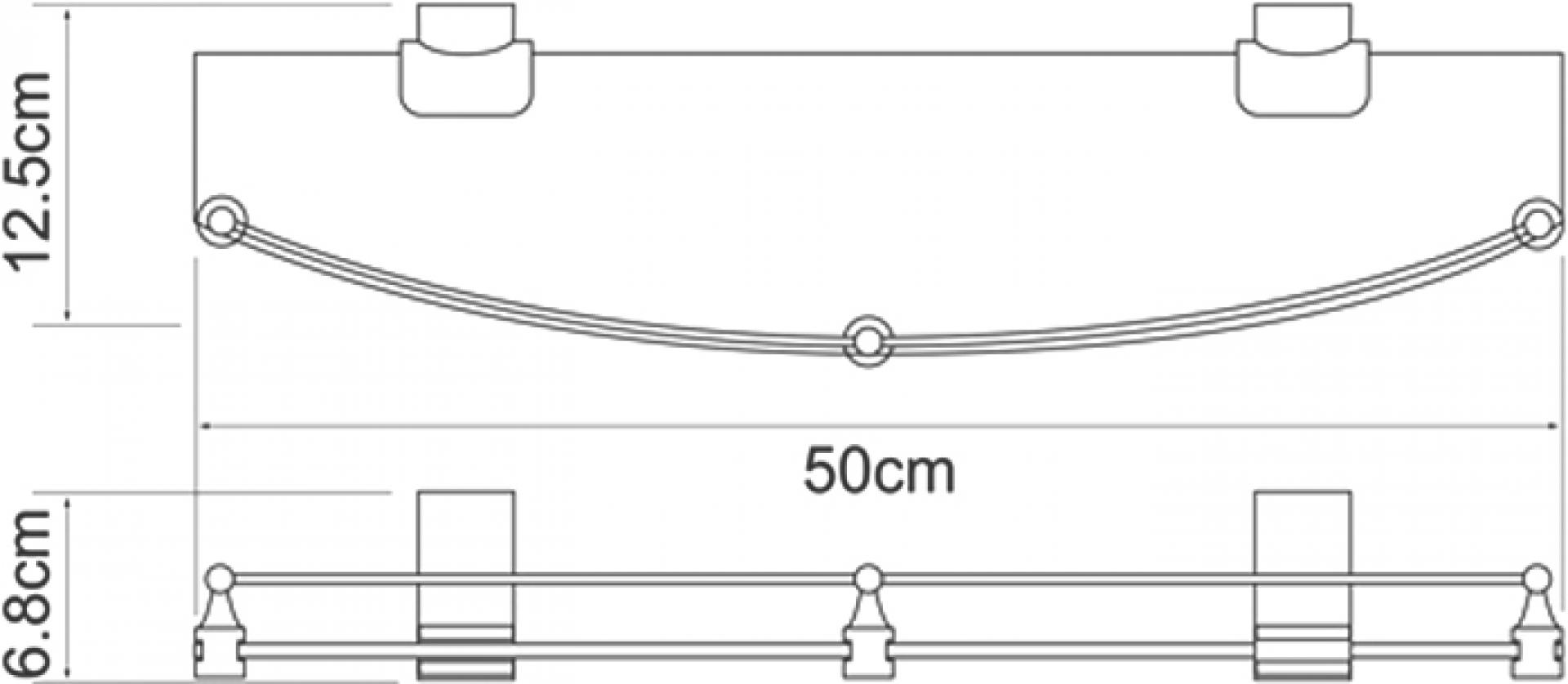 Полка Wasserkraft Leine K-5044WHITE, белый/хром