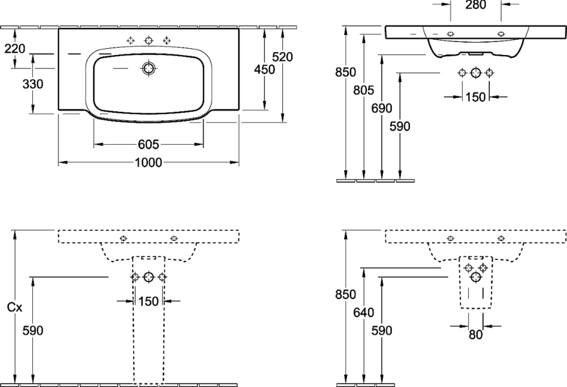 Раковина Villeroy & Boch Sentique 5142 A0 R1 alpin ceramicplus