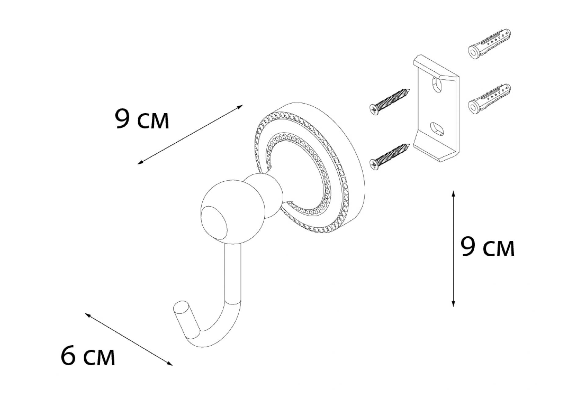 Крючок FIXSEN Antik одинарный FX-61105