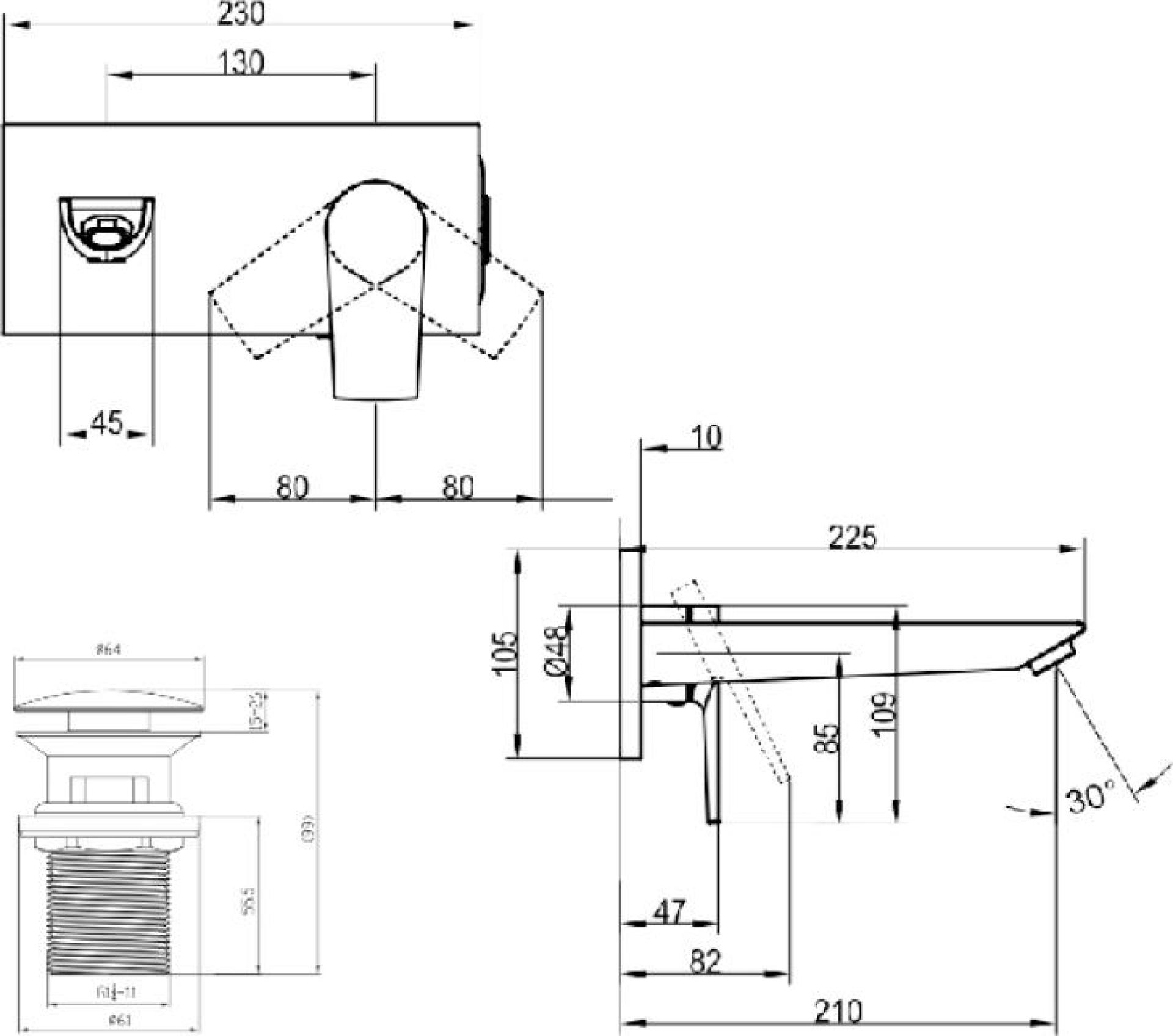 Смеситель Villeroy & Boch Subway 2.0 TVW10211211061 для раковины, хром