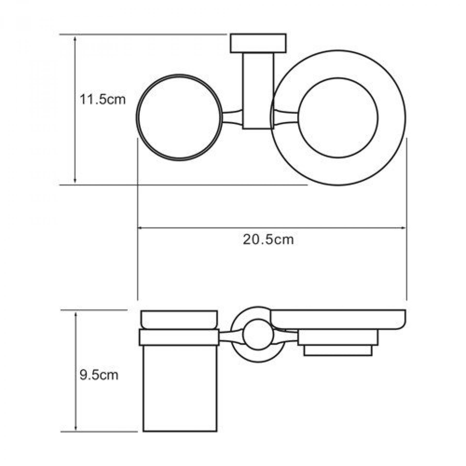 Держатель стакана и мыльницы Wasserkraft Donau 9426