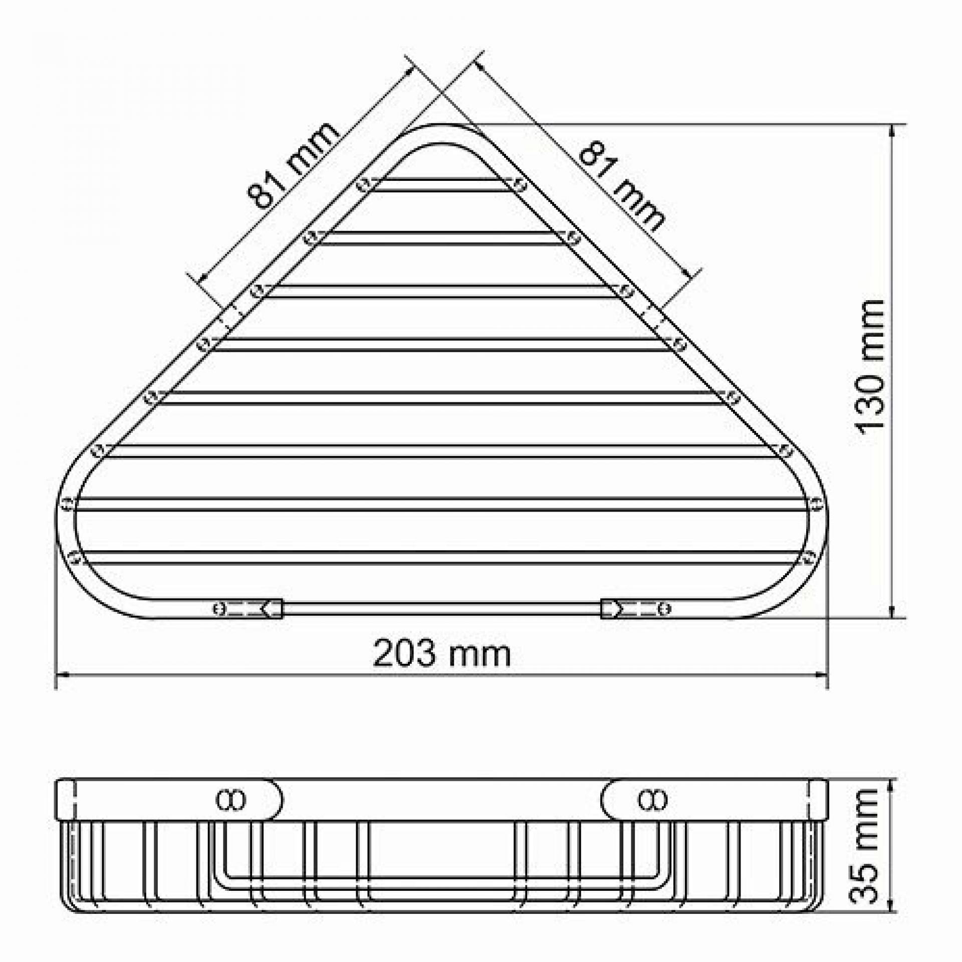 Полка металлическая WasserKRAFT K-733WHITE, белый