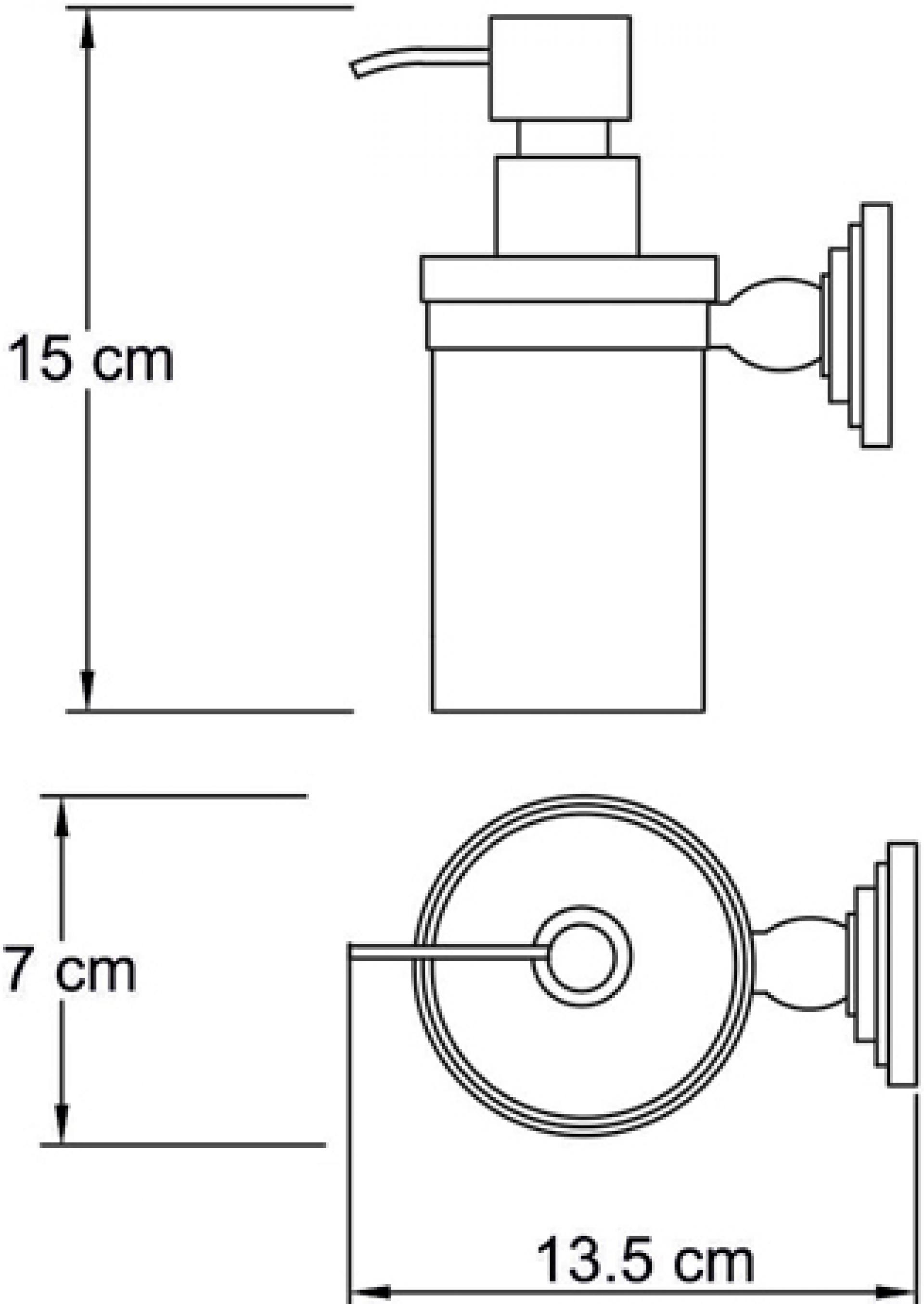 Дозатор жидкого мыла Wasserkraft Isar 7399