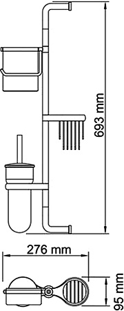 Стойка настенная Wasserkraft 1448