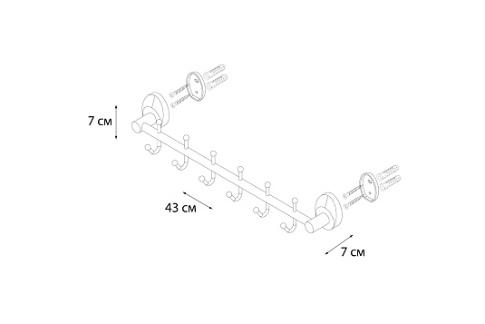 Планка FIXSEN Europa 6 крючков FX-21805-6