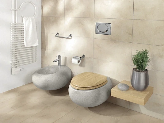 Подвесной унитаз Villeroy&Boch Pure Stone 5670 10U9 серый камень