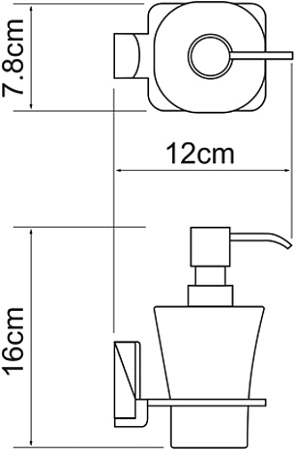 Дозатор жидкого мыла Wasserkraft Leine 5099WHITE