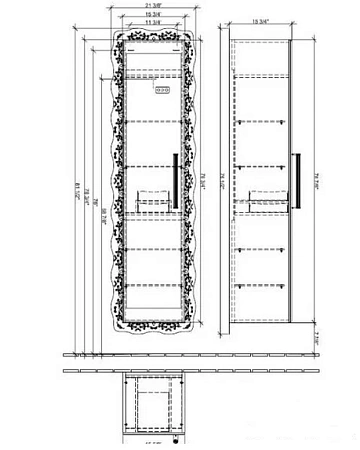 Шкаф-пенал Villeroy & Boch Amadea Royal A65310BK красный