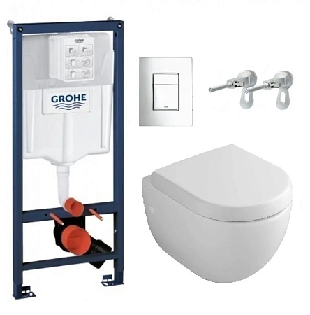 Инсталляция Grohe 38775001, с унитазом Villeroy&Boch Subway 6600 1001, сиденье микролифт, комплект