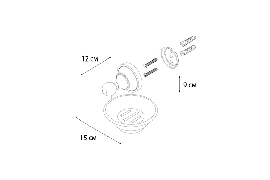 Мыльница FIXSEN Bogema Gold керамика FX-78508G