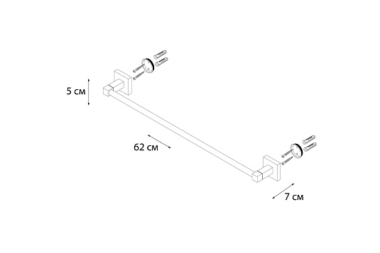Полотенцедержатель FIXSEN Metra трубчатый FX-11101
