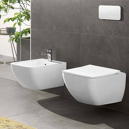 Унитаз подвесной Villeroy & Boch Venticello 4611RS01 безободковый с тонким сиденьем микролифт