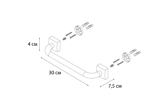 Поручень для ванны FIXSEN Kvadro FX-61317