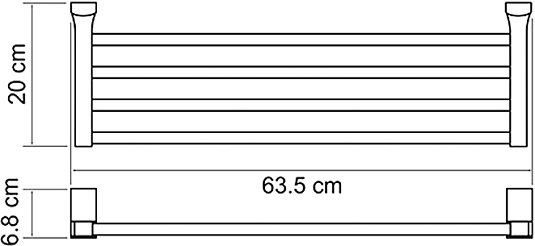 Полка для полотенец Wasserkraft Leine 5011WHITE