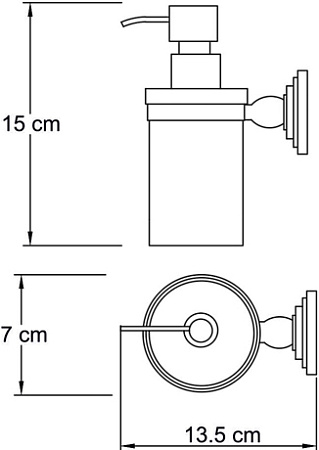 Дозатор жидкого мыла Wasserkraft Isar 7399